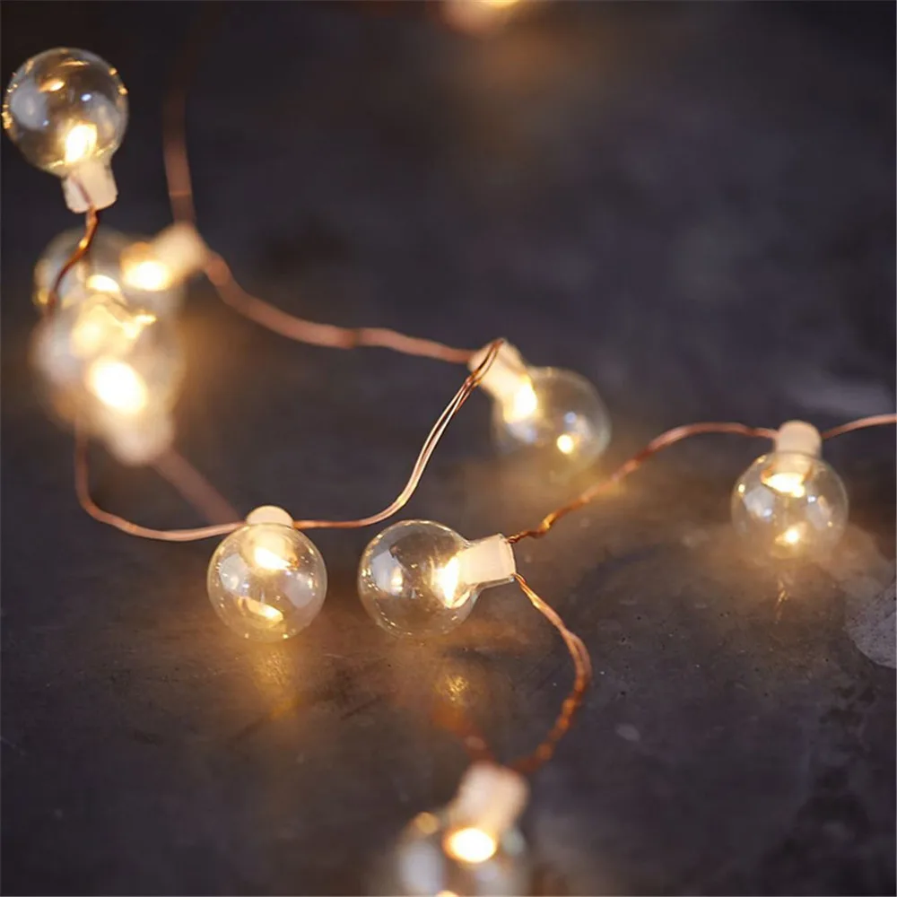 

Garland Xmas LED Ball String Light AA Battery Operated 2m 20 LED Fairy Lights For Christmas Tree Wedding Party Garden Decor