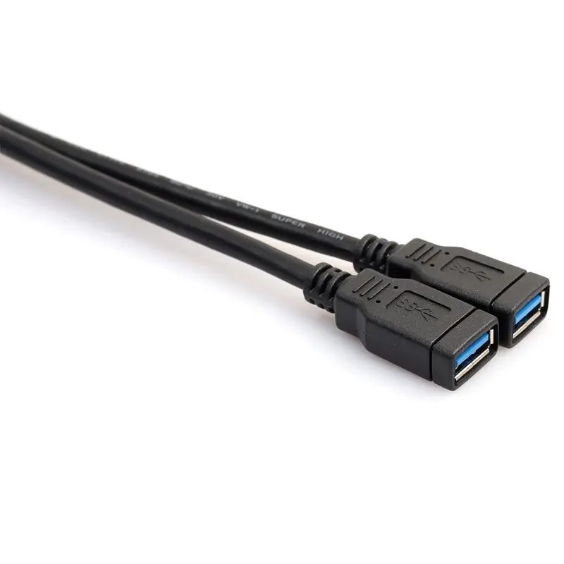 REXLIS материнская плата USB3.0 удлинитель 20pin к двойному гнездовой кабель адаптера/USB 3
