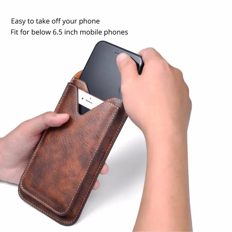 belt clip holster case for phone 6 5 inch mobile phone bag 2 pouchs for iphone x xr xs max 7 8 6 plus for samsung s10 s9 s8 plus free global shipping