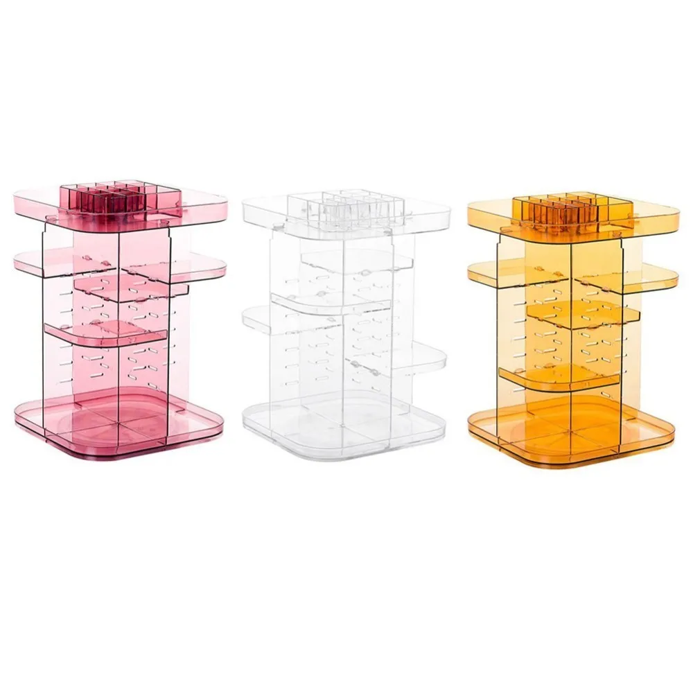 2019 1PC 360 Degrees Rotating Cosmetic Storage Rack Lipstick Jewelry Case Holder Display Stand Box MakeUp Organizer | Дом и сад