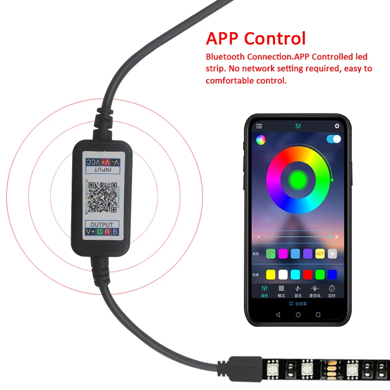 DC 5 24V Bluetooth LED контроллер Смарт IOS/Android телефон приложение RGB 4 канала для