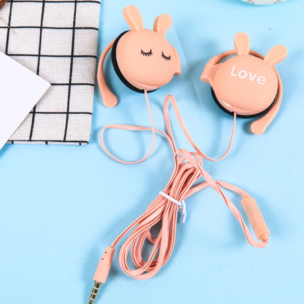 Прекрасный кролик в форме Творческий мультфильм проводные наушники Портативный