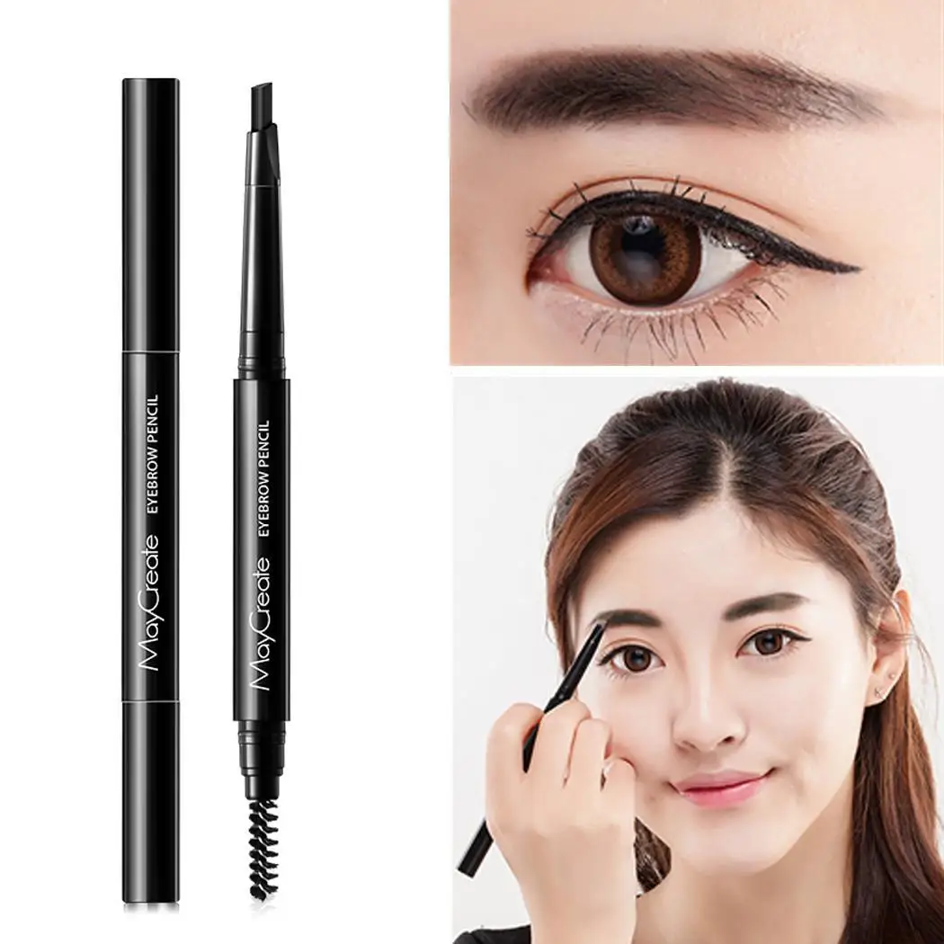 Eyebrow Stage Pencil Long-Lasting As Cream Natural Wedding Portable Waterproof etc Party Casual Double-head Shown | Красота и