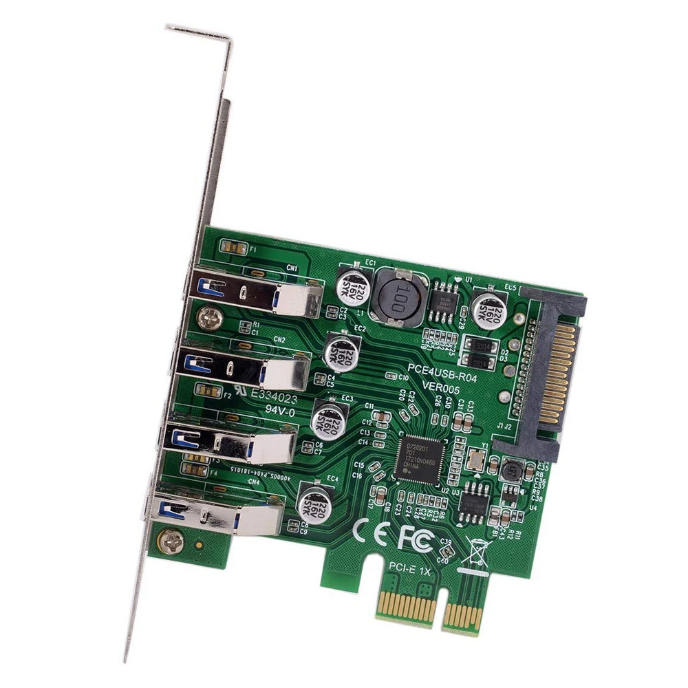 IG-низкопрофильный 4 порта Pci-E к Usb 3 0 концентратор Pci Express адаптер расширения карты 5