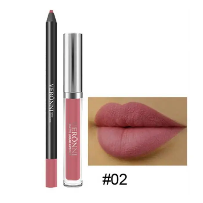 Lip Beauty Moisturizing Lasting Lipstick Glaze Casual Party Work Wedding etc Liner Set 1g 6ml |