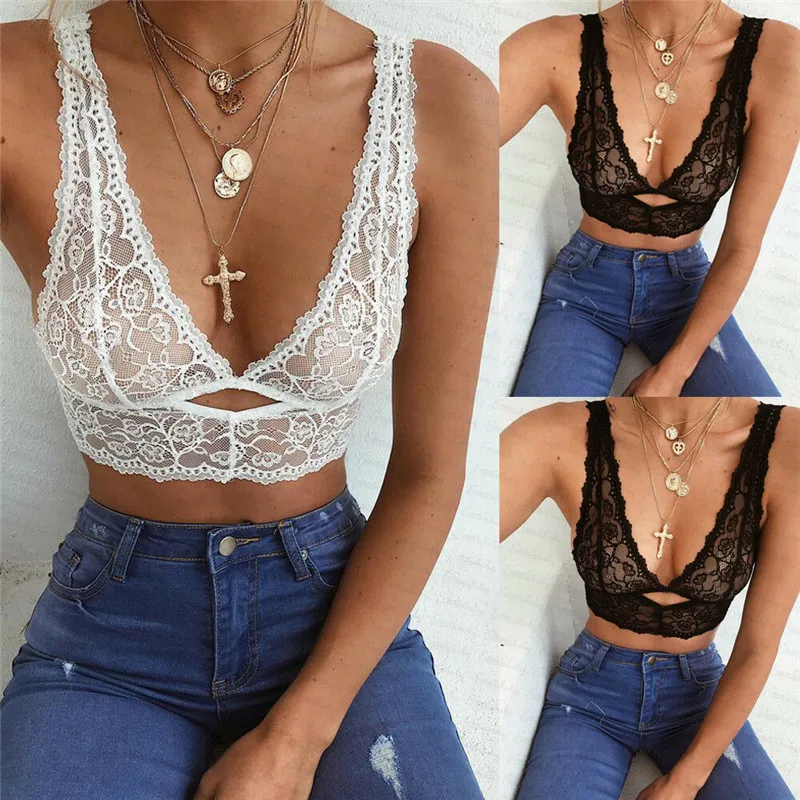 Новый Для женщин прозрачные сексуальные кружева Bralet Бюстгальтер для девушек с