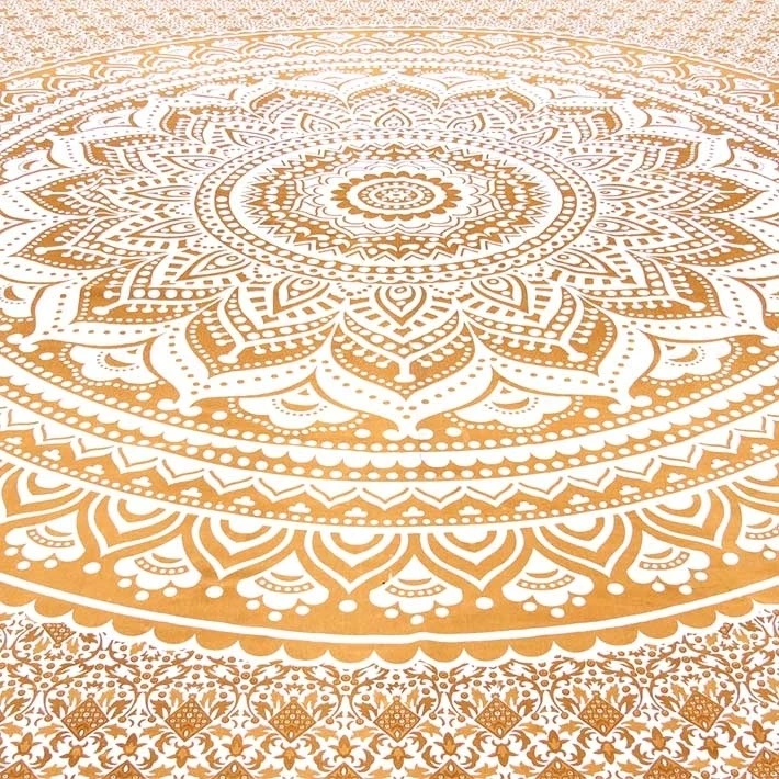 Indian Queen Size Ombre Mandala Pattern Handmade Bedspread Tapestry | Дом и сад