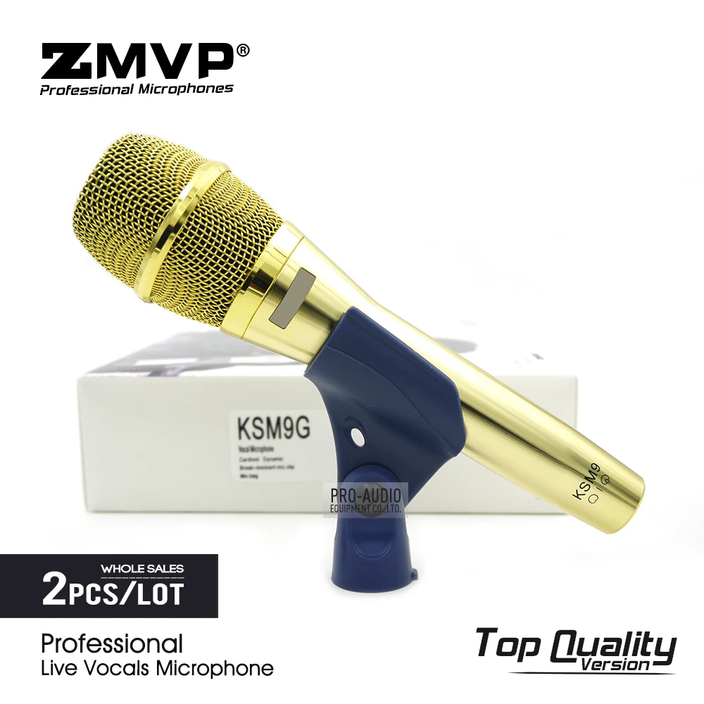 

2pcs Top Quality Professional Live Vocals KSM9G Dynamic Wired Microphone Karaoke Supercardioid Podcast Microfono Mic Mike
