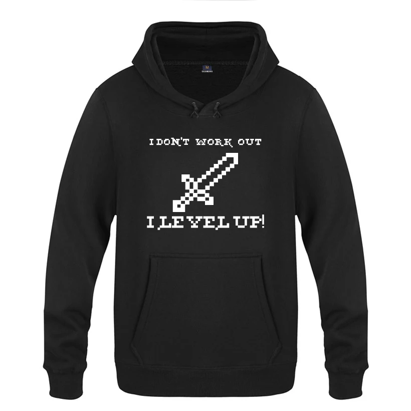 I Don't Work Out Level Up игровые худи для мужчин 2018 Мужской Пуловер Флисовые Толстовки с