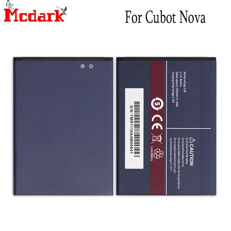 Сменный аккумулятор Mcdark для Cubot Nova высококачественный большой емкости 3200 мАч