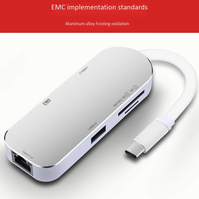 Тип C для Ethernet Rj45 1000 Мбит/с Hdmi 4 к Otg Устройство чтения карт SD TF Usb3.0 концентратор