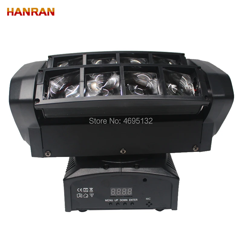 2 шт./лот 8Eye Mini Spider Light DMX512 Moving Head | Лампы и освещение