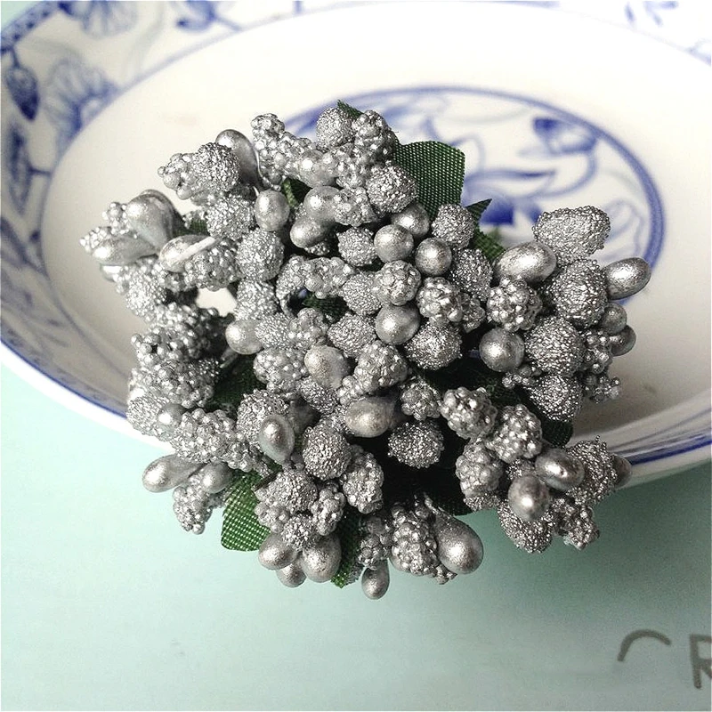 12 шт./лот stamen sugar Искусственные цветы Свадебные украшения diy ВЕНОК рукоделие