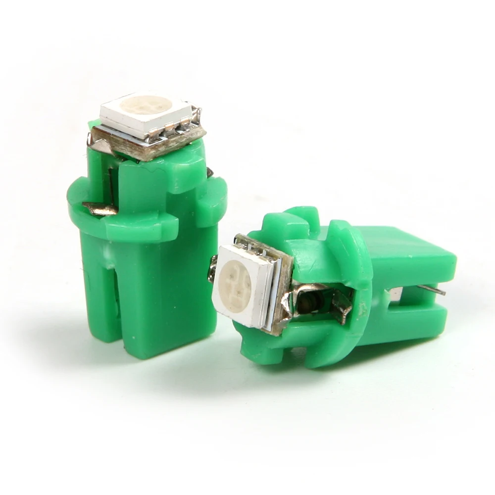 Новинка 1 пара синий/зеленый/желтый/белый цвет DC 12 В B8.3D 5050 SMD T5 лампы автомобильные