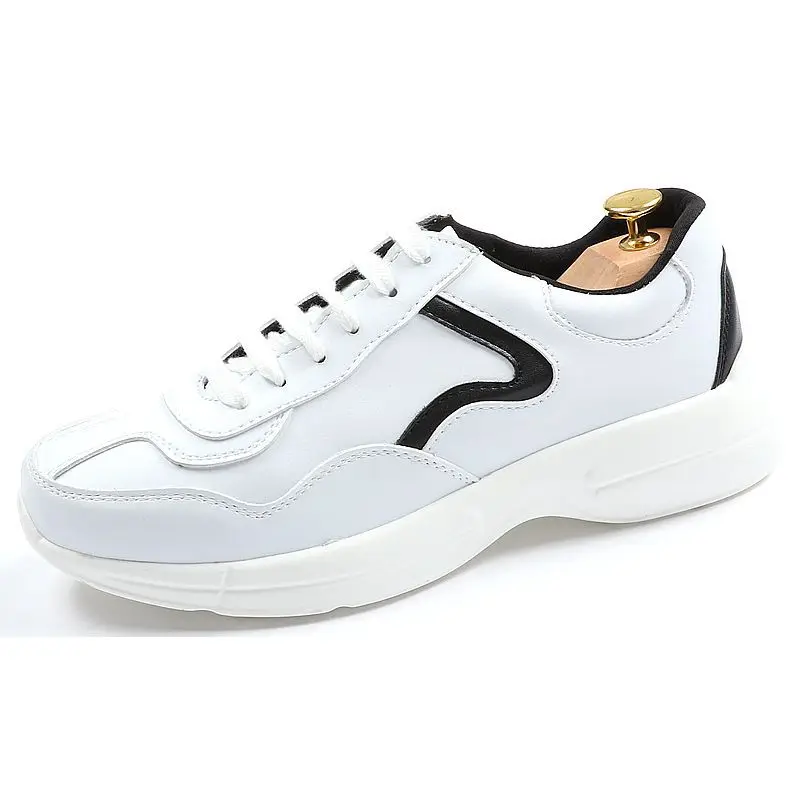 

CuddlyIIPanda Luxury Brand Spring Summer Autumn Fashion Sneakers Men Lace Up White Microfiber Breathable and Casual Men Shoes