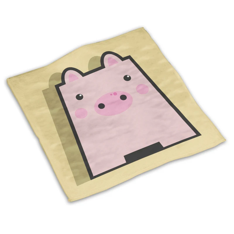 Квадратное полотенце из микрофибры для лица с милыми животными|Банные полотенца|