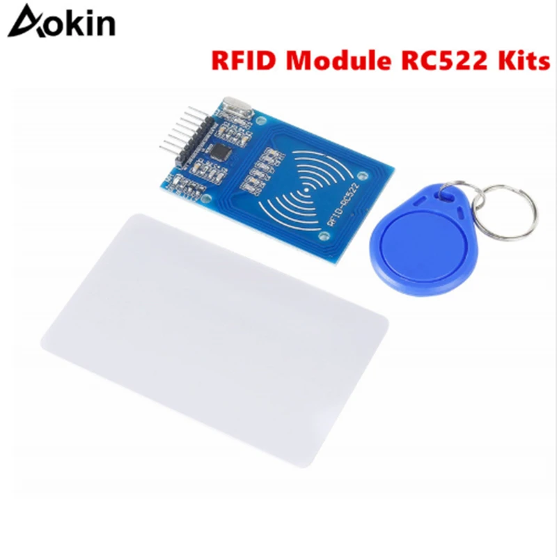 Aokin RFID модуль RC522 наборы 13 56 МГц 6 см с бирками SPI запись и чтение для Arduino Diy