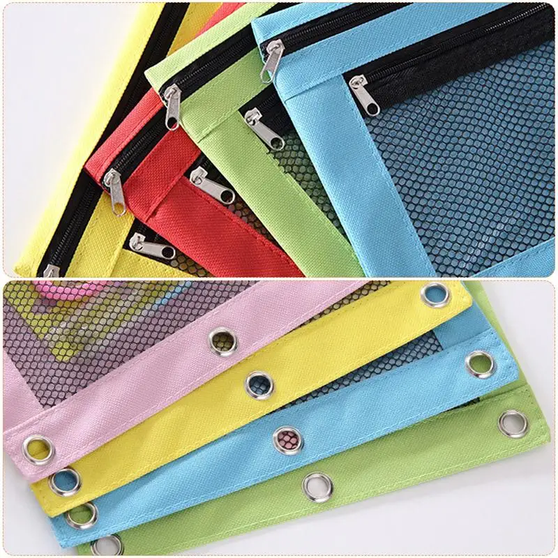 Футляр для карандашей 3 связующее кольцо двойная молния файл канцелярская сумка