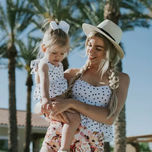 Emmababy мама я семья подходящее бикини комплект для мамы и дочки милые летние