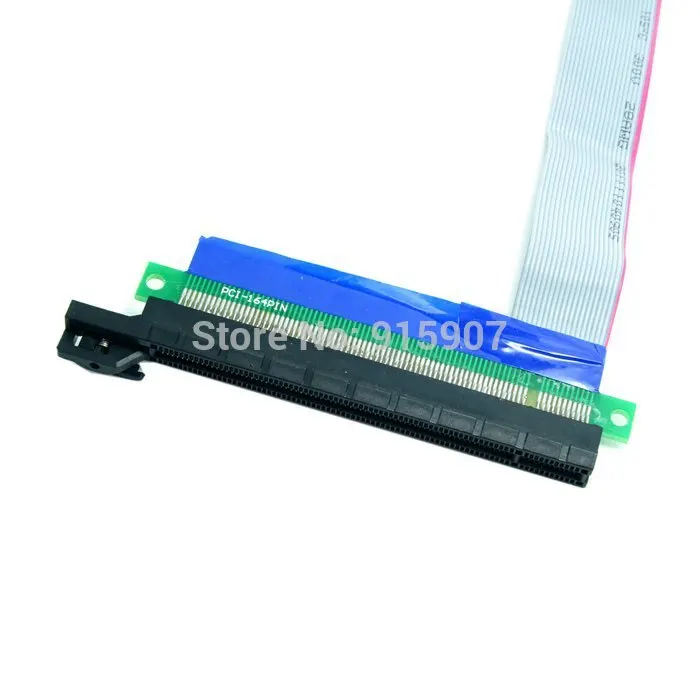 Кабель 1 шт./лот 20 см PCI-E Riser 1X к 16X Удлинительный кабель PCI Express Гибкий переходник