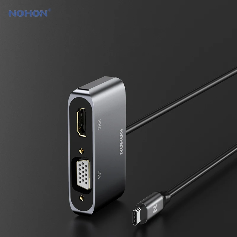 USB концентратор Nohon на HDMI VGA для MacBook Samsung Galaxy S9/Note 9 Huawei P20 Pro Mate 20 X Pro|Док-станции| |