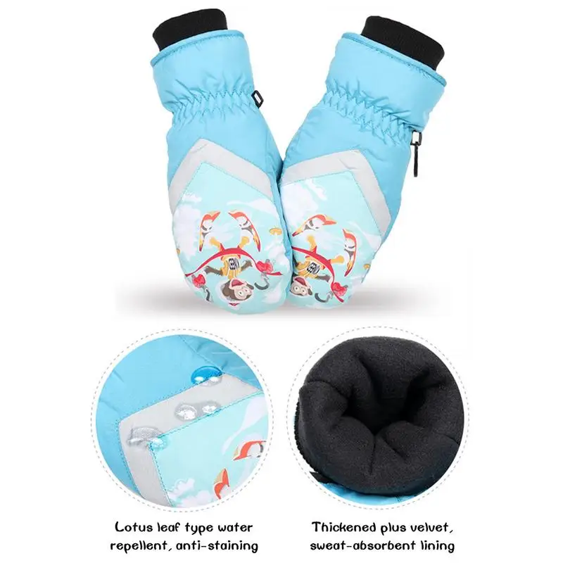 

Waterproof Winter Gloves Ski Gloves Children's Outdoor Sports Riding Warm Gloves