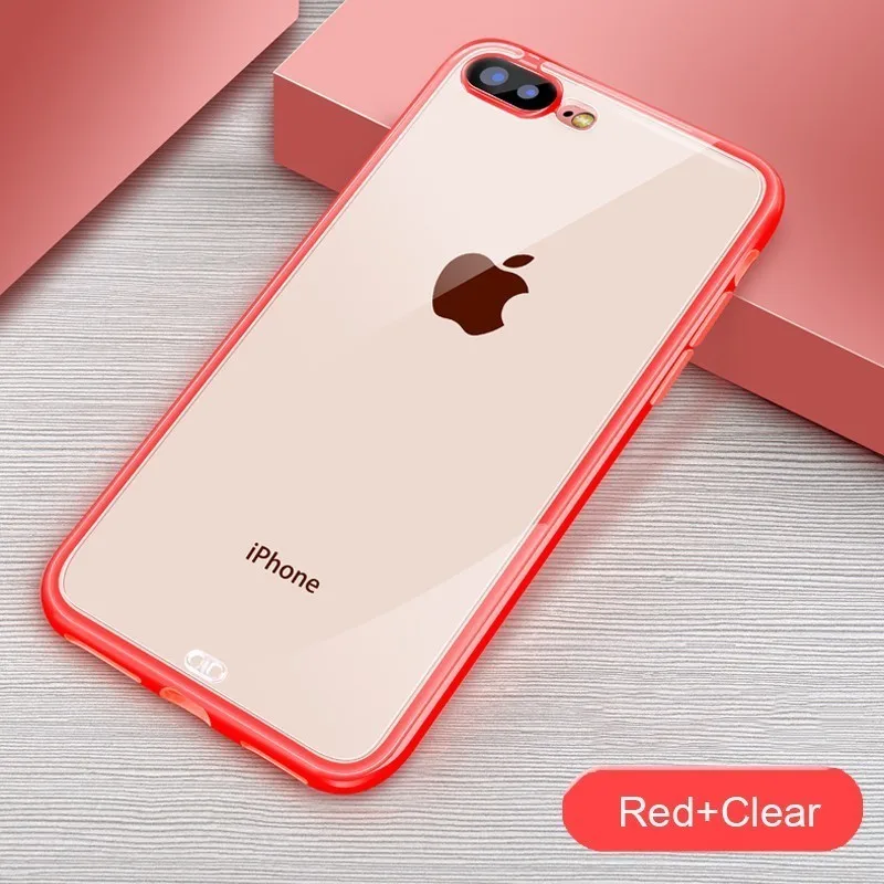Чехол для IPhone X противоударный прозрачный чехол из ТПУ 6 6s 7 8Plus XS Двухцветный
