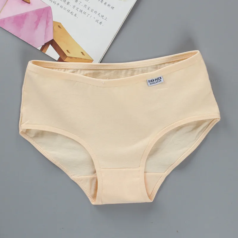 Нижнее белье 3 шт./лот женские хлопковые однотонные трусики хлопковая дышащая
