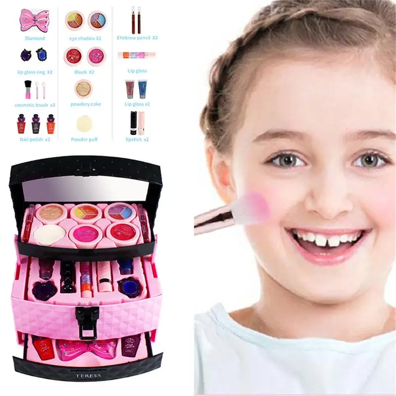 

23 Children's Fake Cosmetics Toy Set Girl Cosmetics Toy Play House Princess Dream Game House For Children Girl