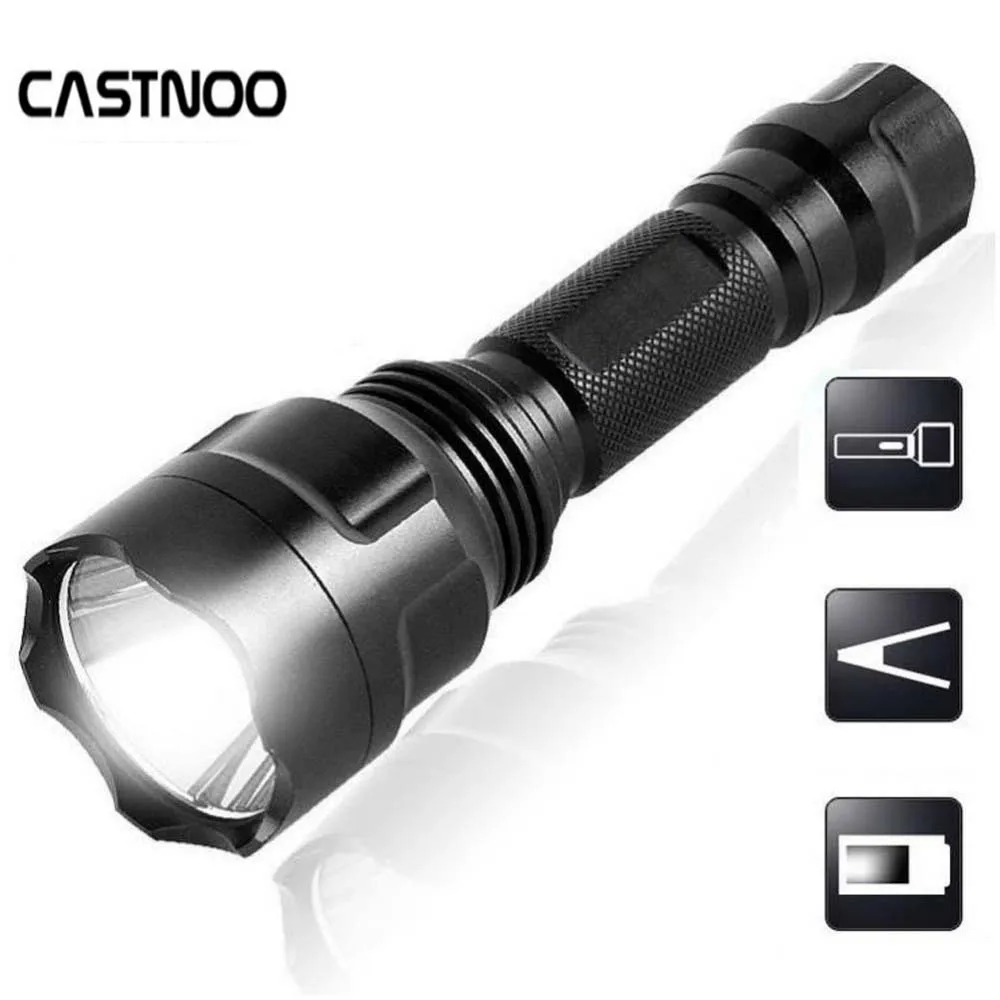 2019 Новый 2000LM фонарик Q5 LED 3 режима C8 Handy открытый светодиодные лампы факел Алюминий