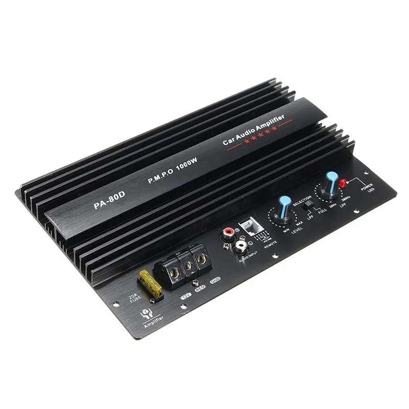 12 V 1000 W моно автомобильный аудио усилитель мощности мощный бас сабвуферный усилитель PA80D