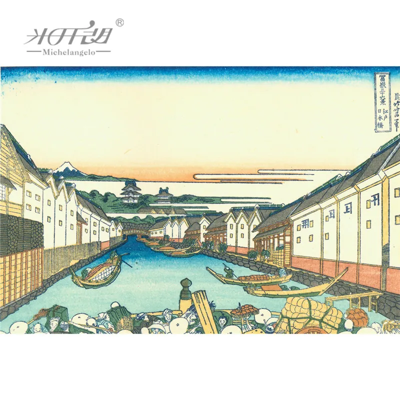 Микеланжело деревянные пазлы японский Ukiyoe 36 просмотров крепление Fuji Nihonbashi мост
