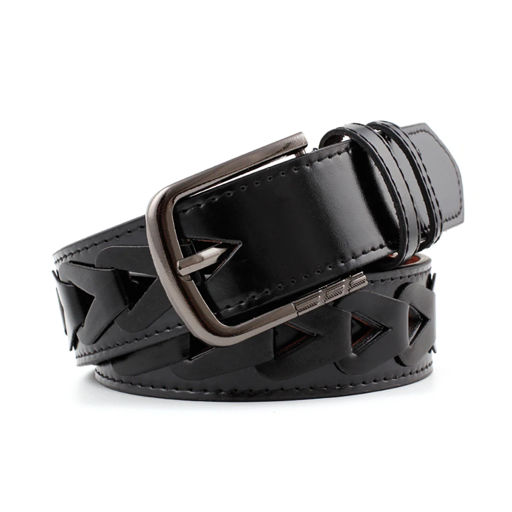 New Fashion Wide Genuine Leather Belt Women Without Drilling Luxury Hollow Out Jeans Belts Female Quality Cinturon Mujer | Аксессуары