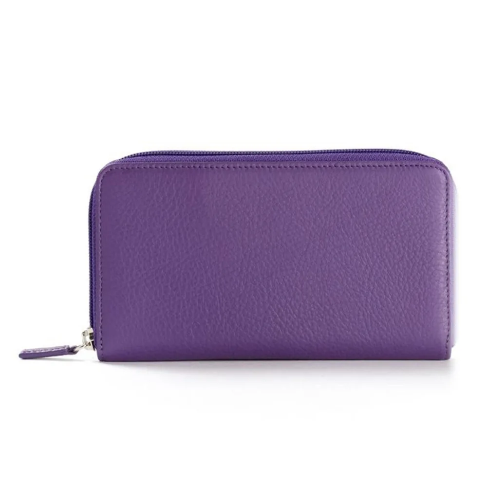 Leather Women's Men's Wallet Cover For The Passport Zipper Package Cowhide Poucht Solid Color Card Purse Holder | Багаж и сумки