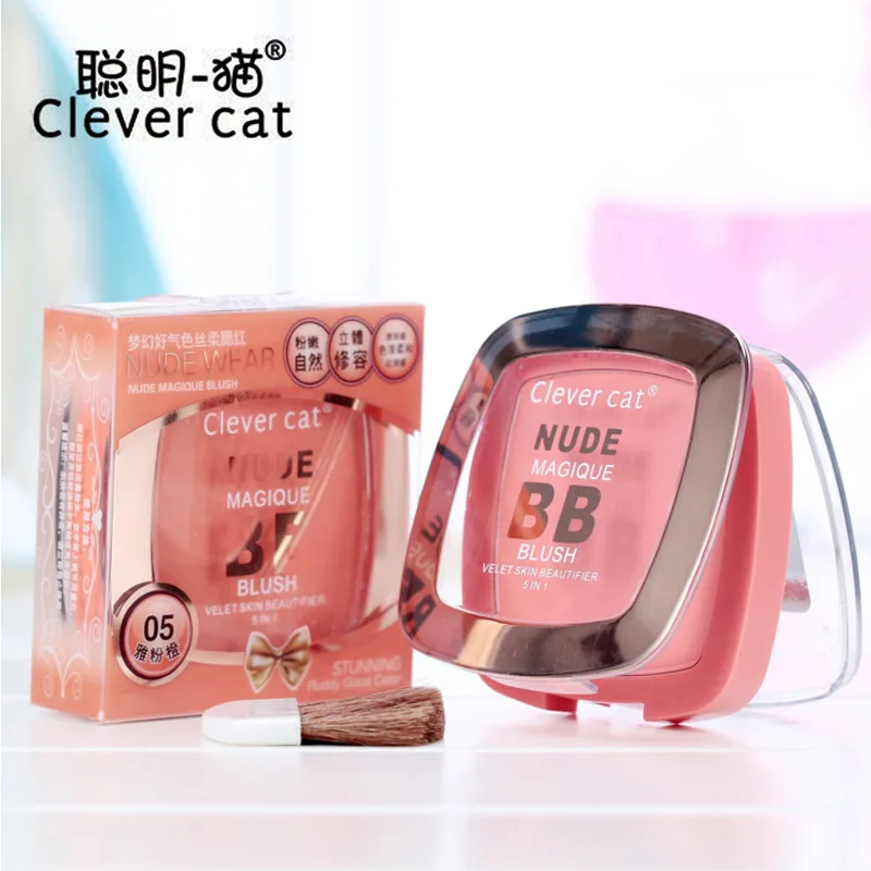 Пудра для макияжа румяна щек 6 цветов Румяна разных пудра прессованная основа