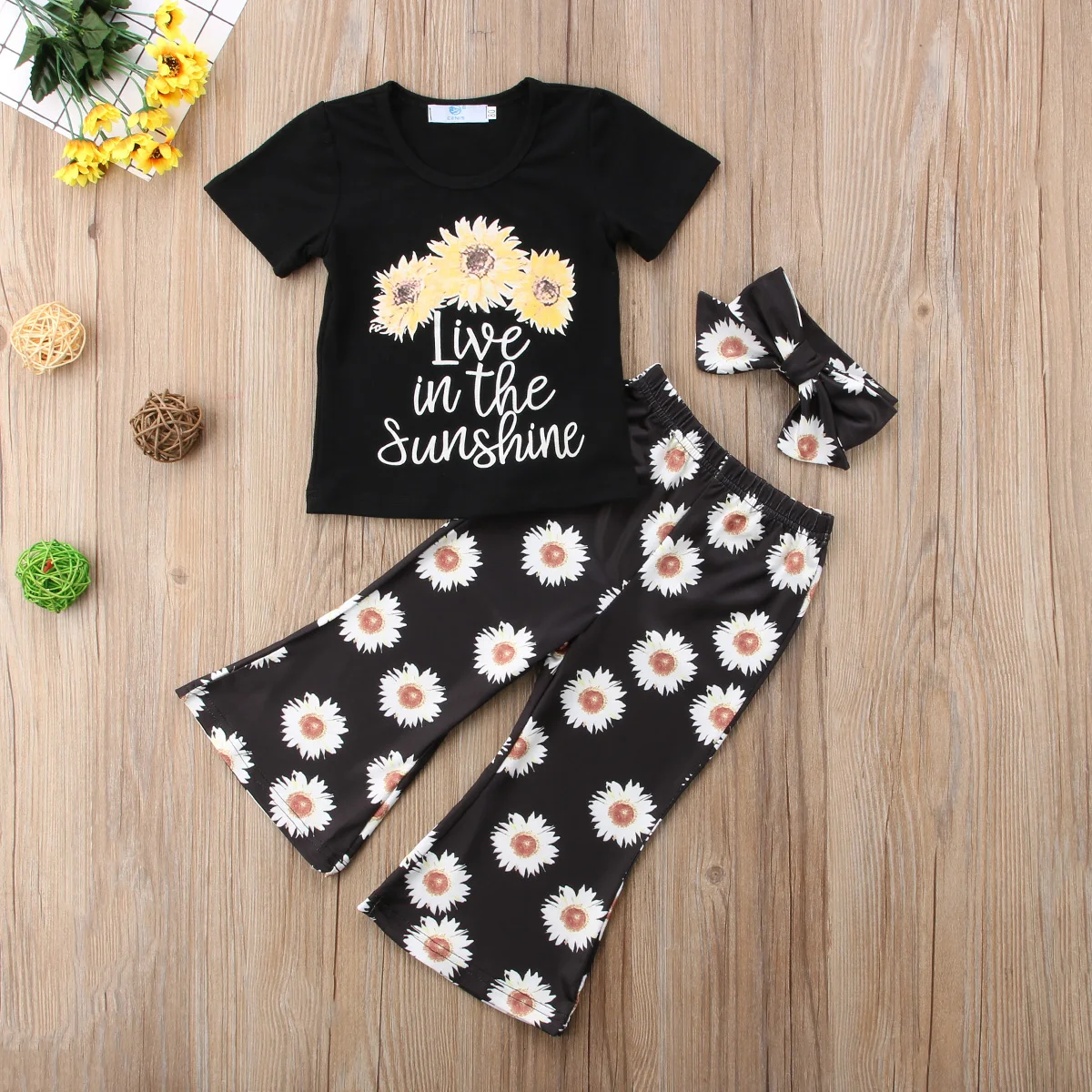 Новинка 2019 модные топы с цветочным принтом для маленьких девочек футболка