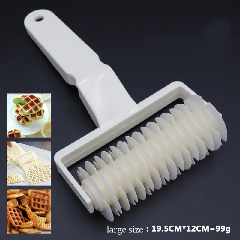 

1PC Plastic Pull Net Pizza Knife Wheel Pasta Lattice Roller Cutter Dough Biscuit Pie Kitchen Baking Tool Cutter Accessories