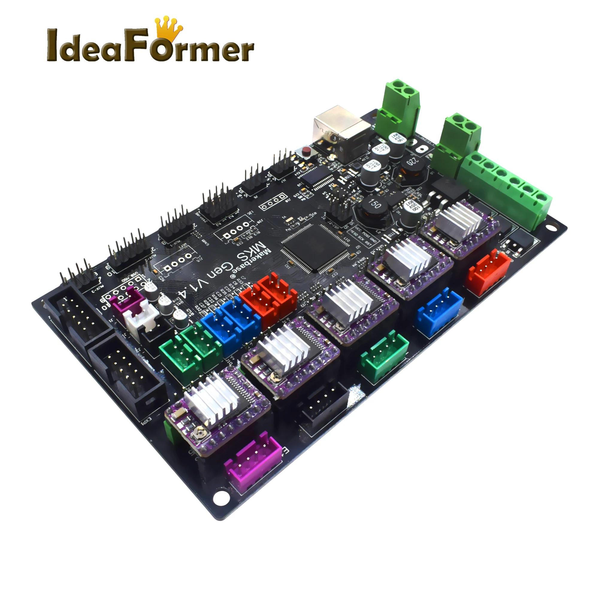 Ideaformer MKS Gen V1.4 плата управления Mega 2560 RepRap Ramps1.4 + 5 шт. A4988/DRV8825/TMC2008/TMC2130 v1.1/TMC2130 SPI