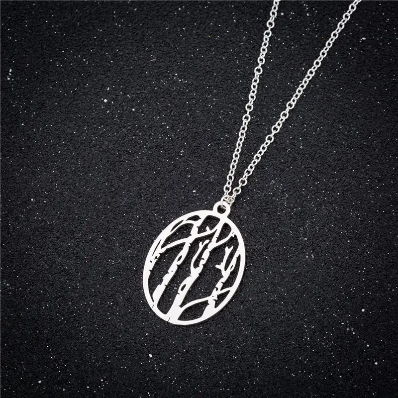 Fashion Tree of Life Round Pendant Necklace Gold Silver Color Hollow Bijoux Collier Elegant Women Jewelry Gifts | Украшения и
