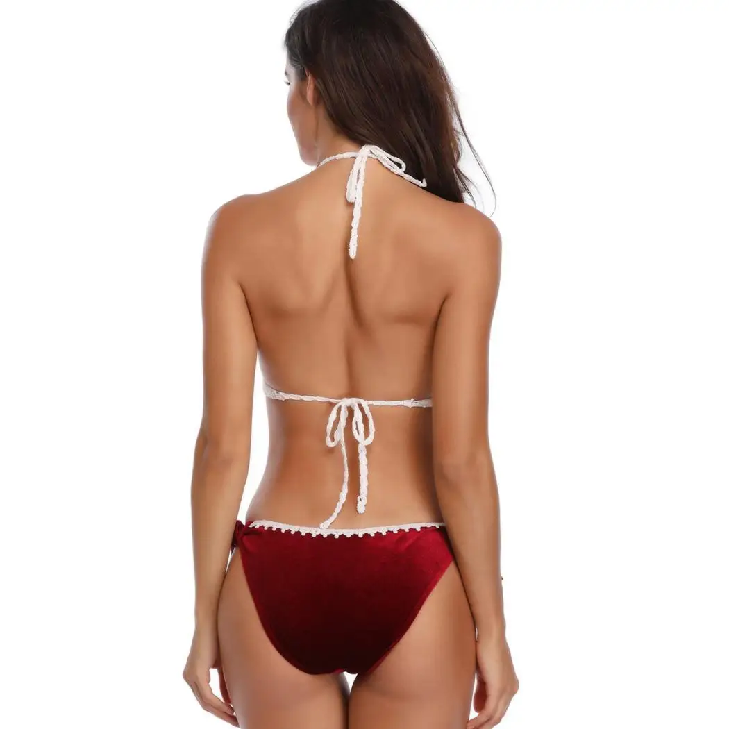 Бикини с высокой талией 2018 сексуальный купальник женский пуш ап Пляжная одежда