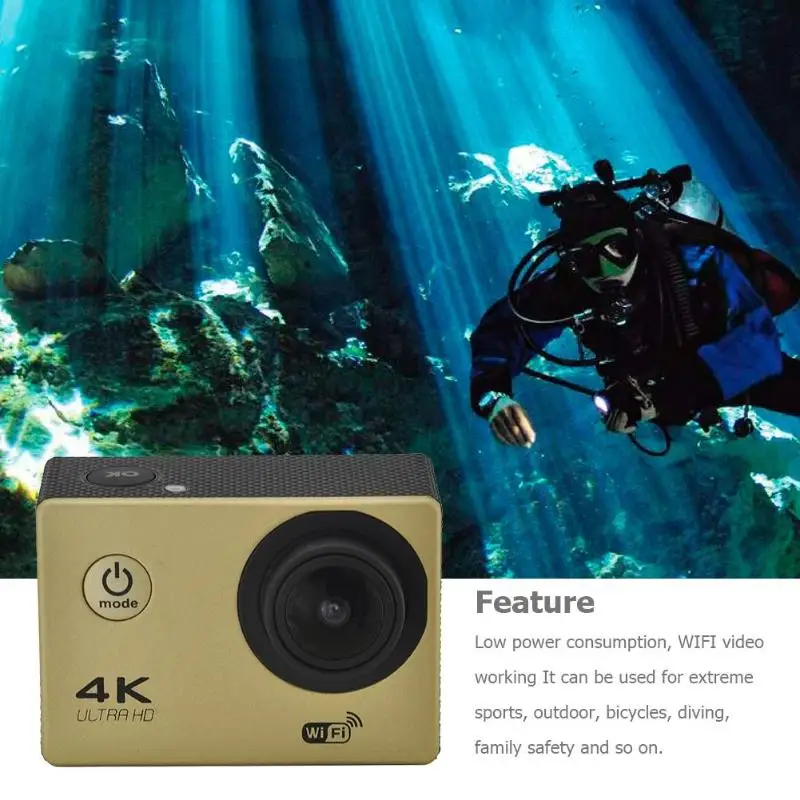 Новый 4k экшн Камера оригинальный F60 с Wi Fi и дистанционным управлением 2 0 дюймов ЖК