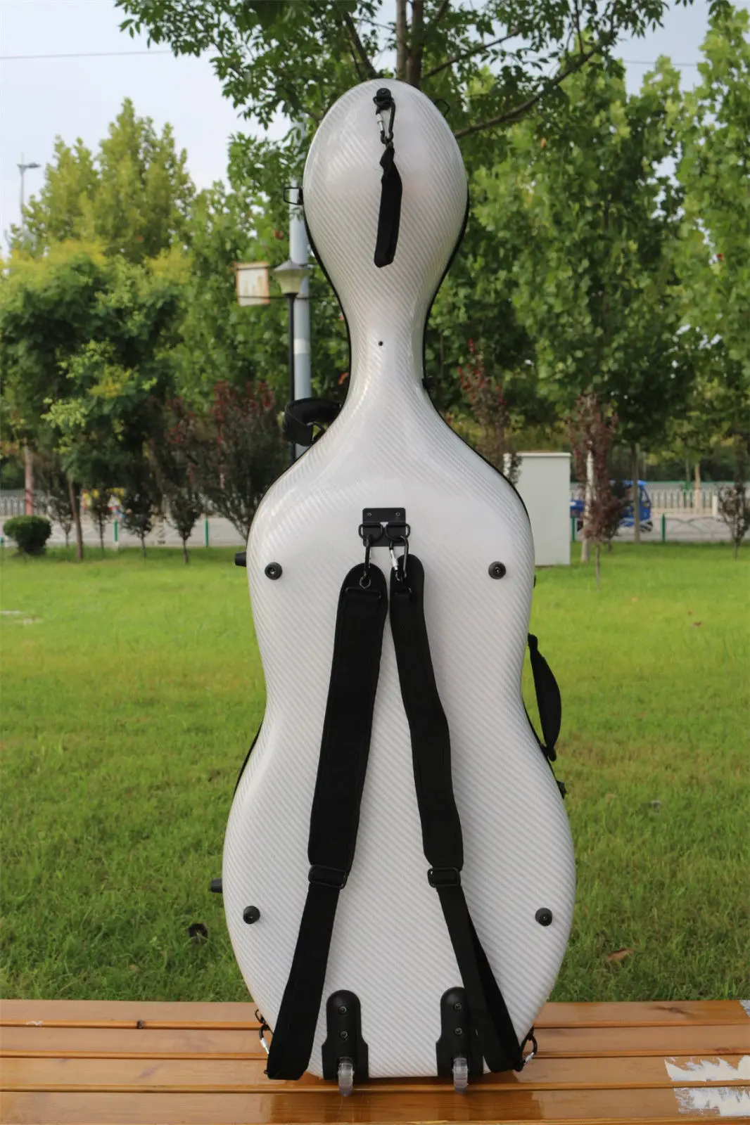 Новый чехол Cello 4/4 из углеродного волокна композитный высокопрочный с колесом