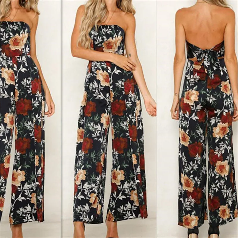 Для женщин без бретелек Клубная одежда Playsuit 2019 обёрточная бумага груди вечерние