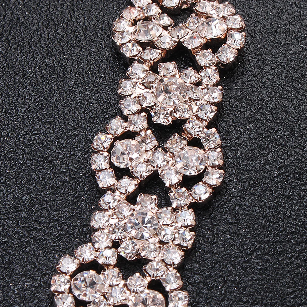 Women Belt Portable Crystal Rhinestone and Ribbon Bride Bridesmaid Wedding Dress (Rose Golden) | Аксессуары для одежды