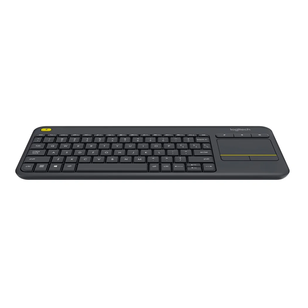 Logitech K400 плюс клавиатура мини Беспроводной РФ QWERTY черный | Компьютеры и офис