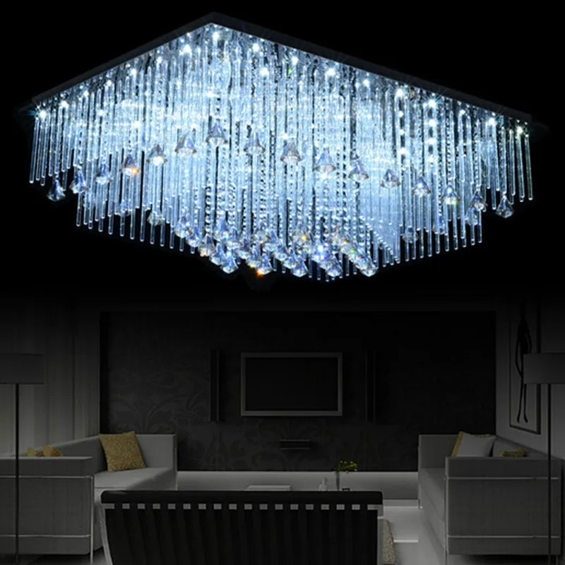 

Manufacturers, wholesale crystal lamp rectangular living room lights led lamps lighting modern bedroom Ceiling Lights