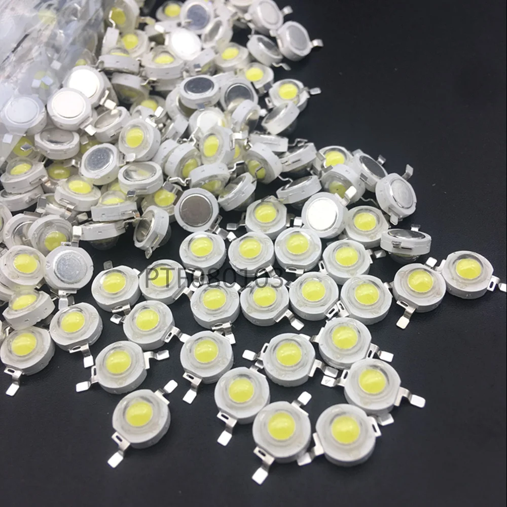 100 шт. LED 3 Вт диодные высокие бусины силы белый светодиод Яркость белые Диоды Alta