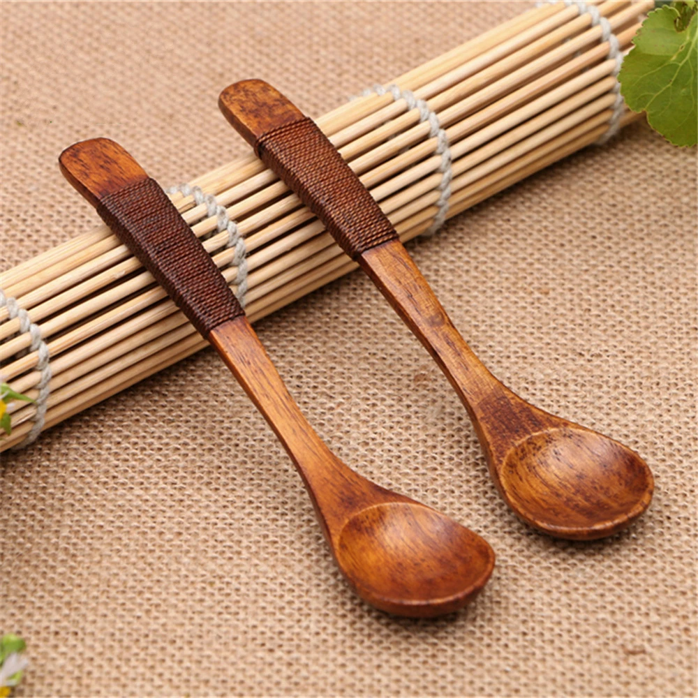 2 шт. небольшие деревянные ложки детский Десерт Мороженое ложка необычная