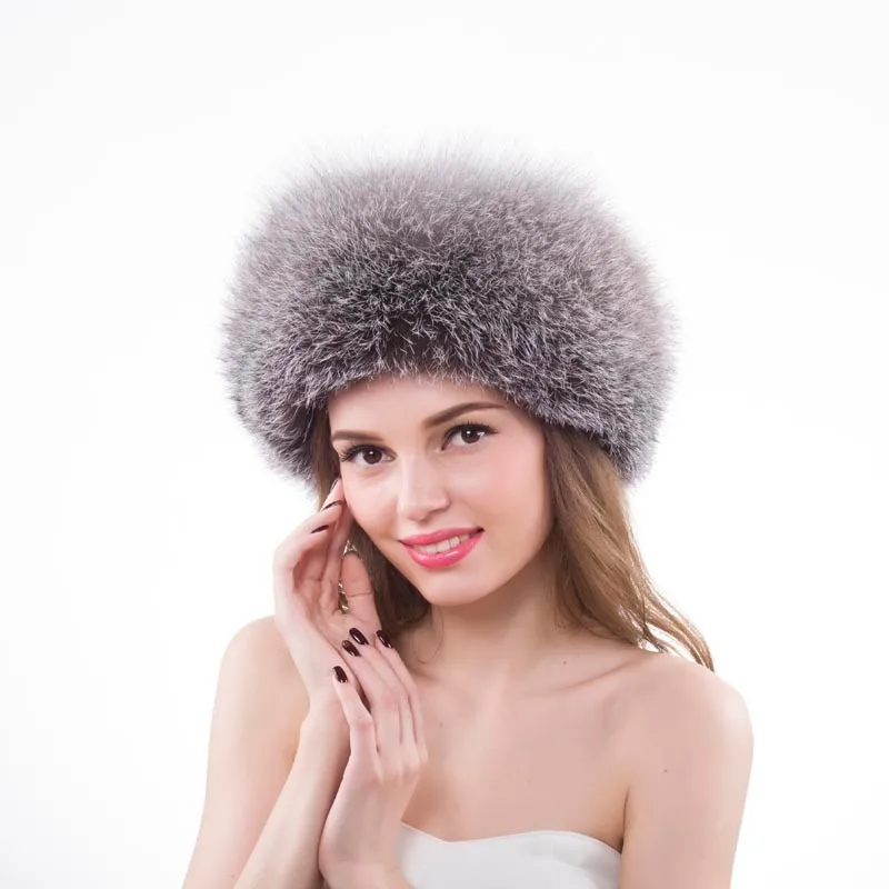 Hot New Style Quality Luxury Winter Russian Natural Real Fox Fur Hat 2017 Women Warm And Soft 100% Genuine Cap | Аксессуары для