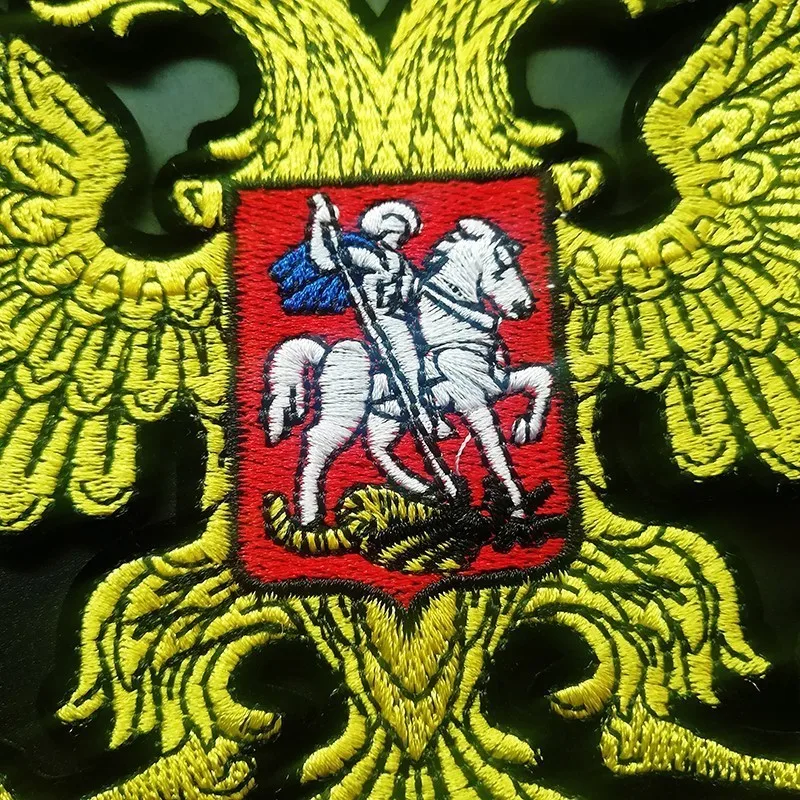 Изысканная Российская национальная эмблема Флаг Патчи Железный на пальто тонкий